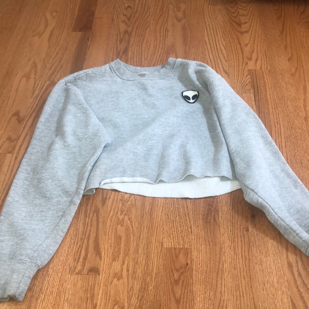 alien cropped sweatshirt